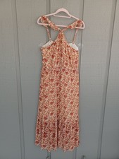 Paige Florencia Printed Silk Midi Dress Size XL Women Feminine Sleeveless Tiered