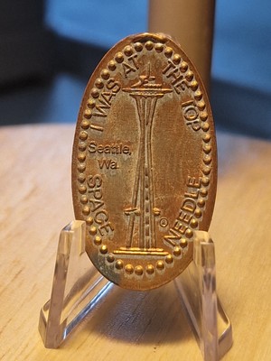 1 x Elongated Coins, Seattle Space Needle Sehr Alte Quetschmünze (39)
