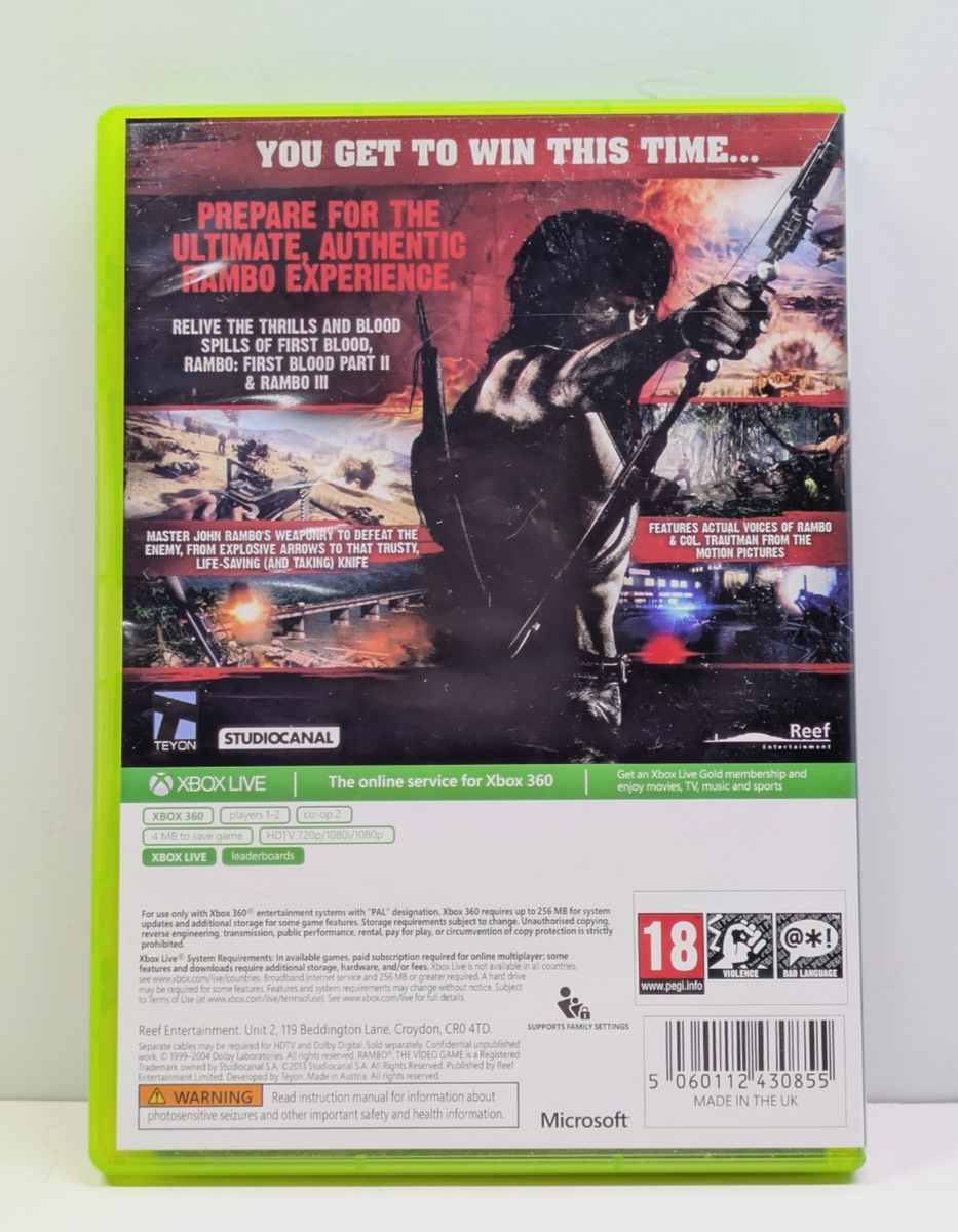 Rambo The Video Game Xbox 360 - PAL FR - Complet (CIB) - Occasion
