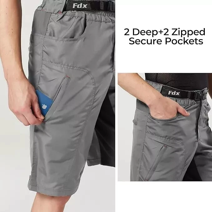 Men's MTB Cycling Short Off Road Bicycle With CoolMax Padded Liner Shorts uk - Image 3 of 4