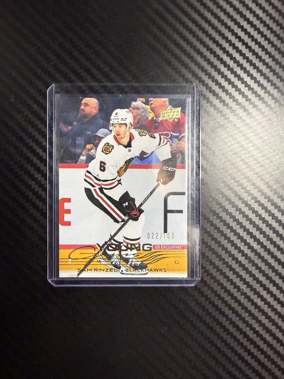 2025-26 Upper Deck Series 1 Young Guns Exclusives /100 Sam Rinzel #248 Rookie RC