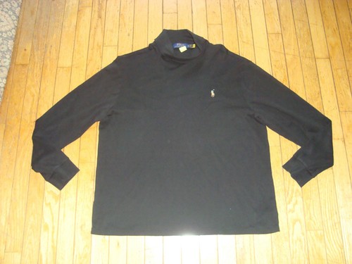 POLO RALPH LAUREN MENS LONGSLEEVES BLACK TURTLE NECK SHIRT SIZE XL HARDLY WORN! - Picture 2 of 10