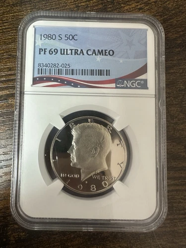 1980 S Kennedy Half Dollar PF69 Ultra Cameo NGC Graded Proof 69 - Ultra Cameo