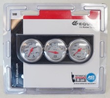 New - Equus 5100 Water Temp Voltage Oil Pressure 2 Triple Gauge Set