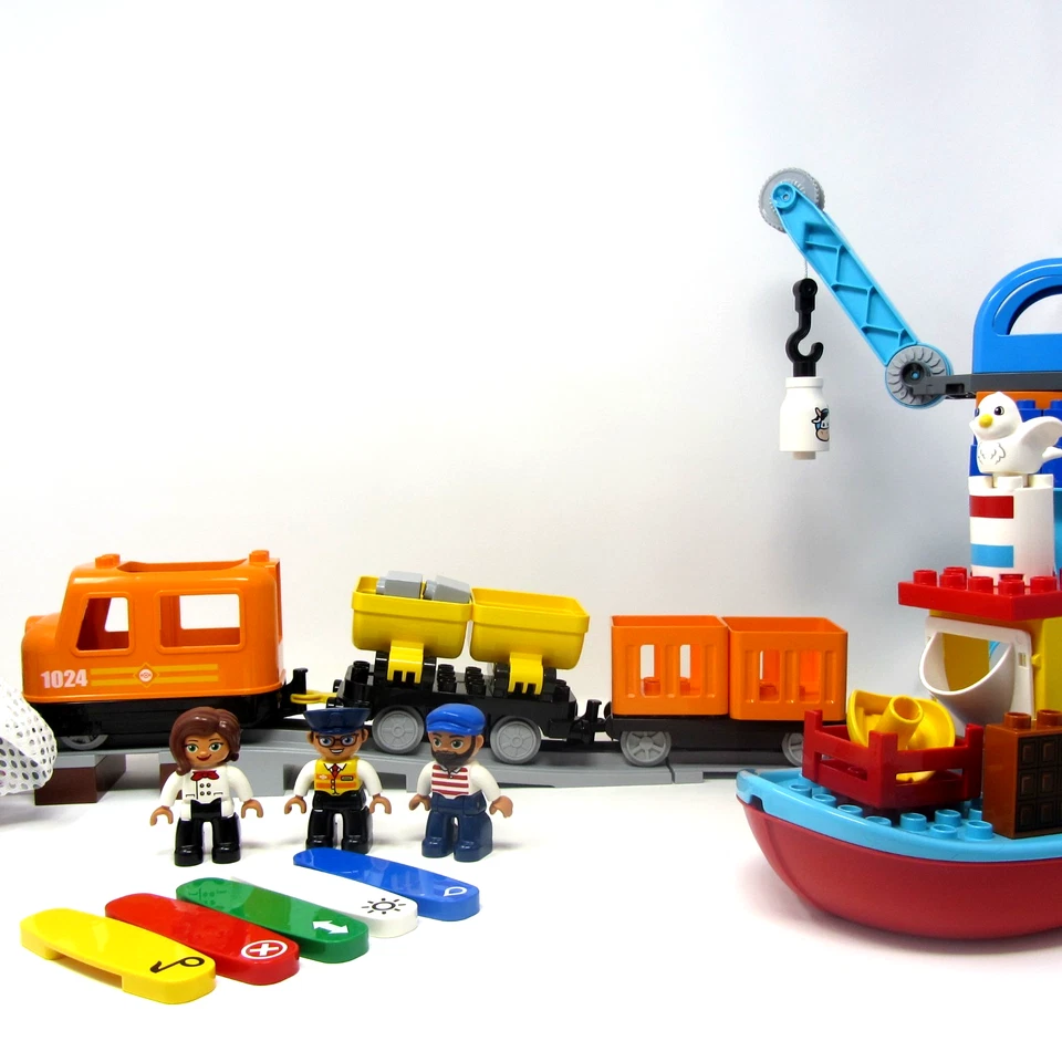 LEGO Duplo грузовой поезд 10875 — моторизованный электрический поезд в коробке • полный комплект - Изображение 2 из 4