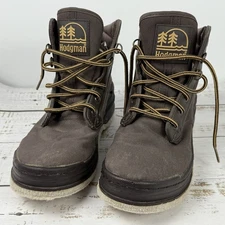 Hodgman Women’s Fishing Wading Boots Size 9 Brown Canvas w/ Screw Bottoms 59210