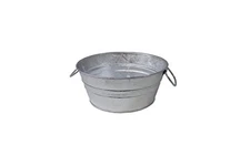 Behrens 102LFT 2 Qt. Hot Dipped Steel Low Flat Tub, Silver