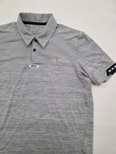 Oakley Tailored Fit "The Players" Golf Gray Heathered Men's Polo Shirt - S