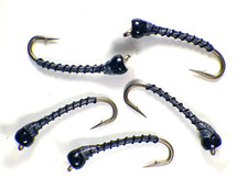 Lake Crowley Tungsten Chironomid Gray Black - Premium Trout Fly Fishing Flies