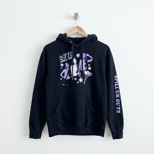 Olivia Rodrigo GUTS World Tour 2024 Black Graphic Hoodie Size M Spill Ur Guts