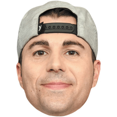 Mark Rober (Mütze) Großer Kopf. Größer als das Leben Maske.