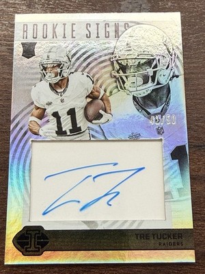 2023 Panini Tre Tucker RC Auto #'d /50 Black Rookie Signs Illusions #RS-TTU SP