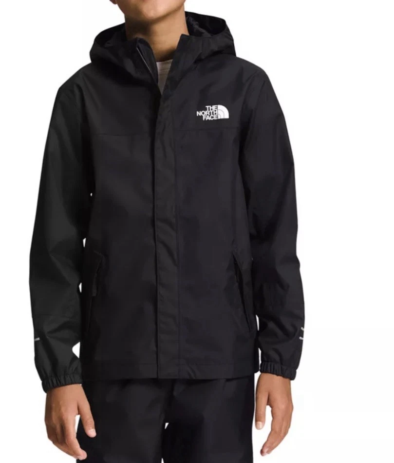 Blue boys north face rain jacket M 10/12