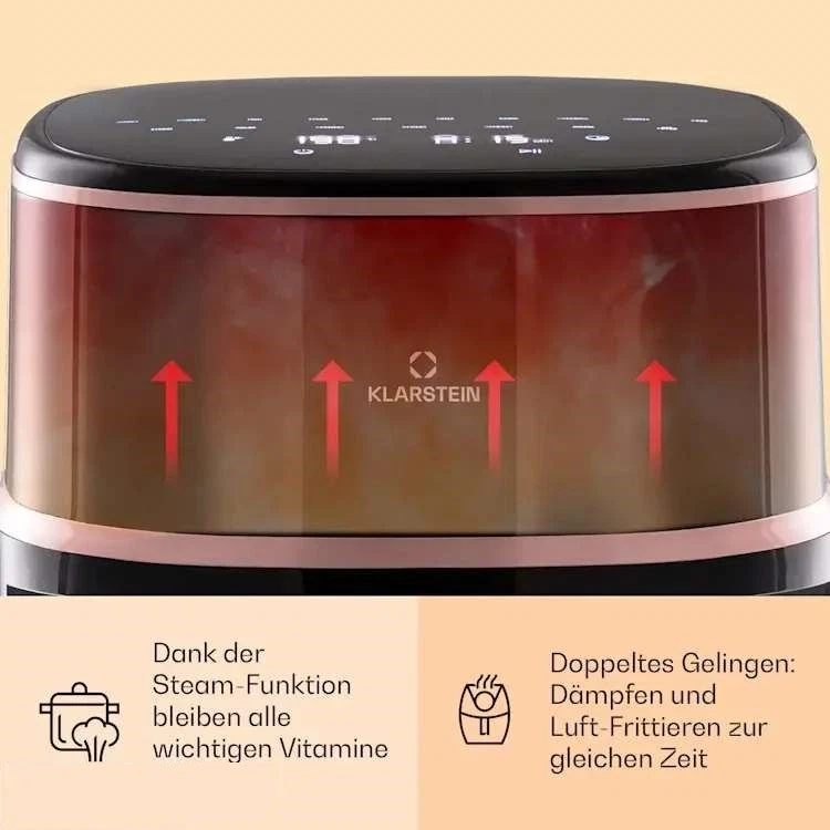 Freidora de aire caliente Klarstein AeroVital Fry 10L • 9 funciones • 1500 W • Digital Touch Foto 2 de 4
