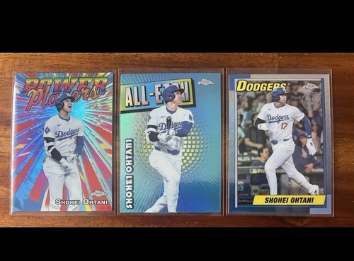 2025 Topps Chrome Shohei Ohtani Insert Card Lot (3) - All Etch 1990 Power Player