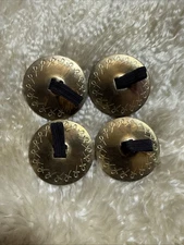 Two Pair of Vintage Brass Belly Dance Finger Cymbals Percussion Dancer Lot of 4