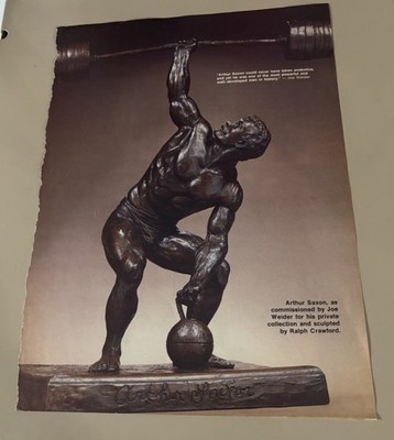 Arthur Saxon Statue Photo Taken From Muscle Builder Bodybuilding Magazine