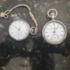 Lot of 2 Antique Elgin Pocket Watches - 1897 & 1920 - For Parts or Repair