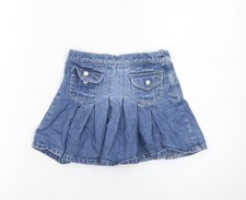 Girls UK Size 6 Years Girl2Girl Pleated Denim Skirt