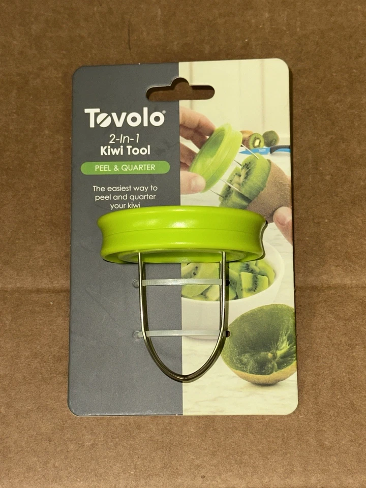 Tovolo Kiwi Tool 2 in 1 Slicer Peeler Stainless Steel Easy Grip Fruit Kitchen - Imagem 3 de 4