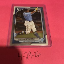 2024 Bowman Chrome Junior Caminero #56 Rookie Tampa Bay Rays MLB Baseball Card