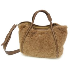 MAX MARA Bag: Teddy Bear 2WAY Camel W30H25D17...
