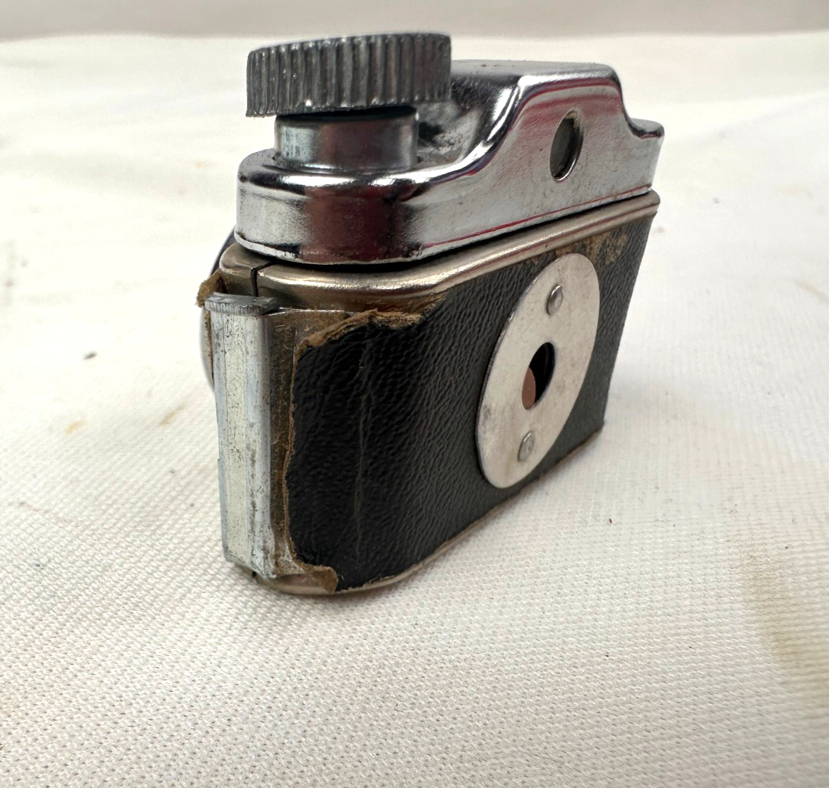 crystarヴィンテージ豆カメラ　ケース付き ミニチュアフィルムカメラ Vintage Crystar Miniature Spy Camera w/ Leather Case & Roll of