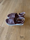 Bed|Stu Brisa Women’s Woven Leather Platform Sandals Brown Size 9.5 — photo 2