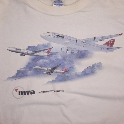 Vintage Northwest Airlines Gildan Heavyweight T-Shirt Size 2XL