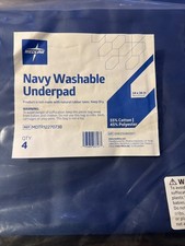 MEDLINE 4 Pack Wasable 34 X 36 Rubber Latex Underpads Moderate Absorbency