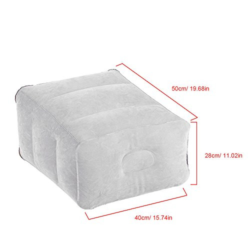 Inflatable Travel Foot Rest,PVC Airplane Rest Pillow Flat Bed for Kids to - Picture 5 of 8