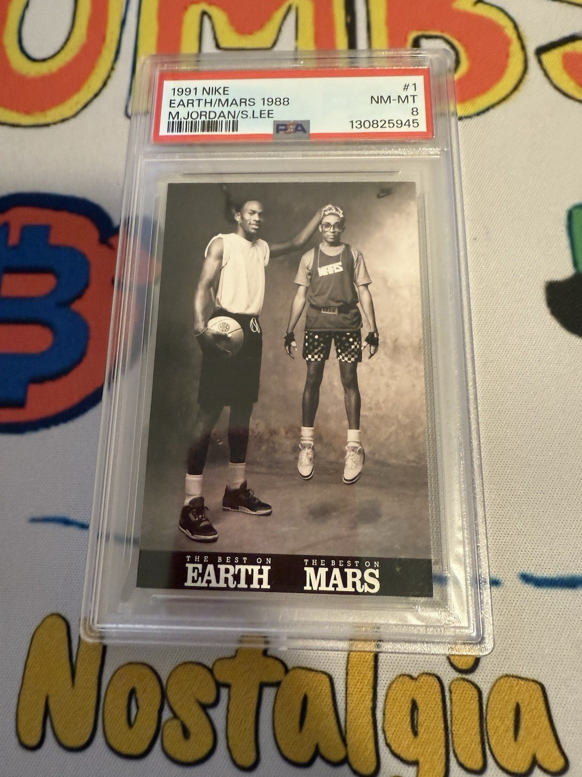 1991 NIKE MICHAEL JORDAN/SPIKE LEE #1 EARTH/MARS  PSA 8