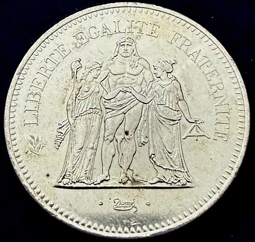1977 France 50 Francs Hercules — photo from the most recent tracked eBay sale