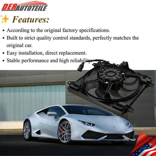 Engine Cooling Fan Assembly 4S0121203B ForAudi R8 Lamborghini Huacan FAN - Picture 3 of 21