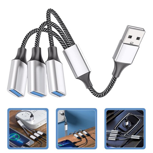 USB Extension Cord Splitter Male to Female Adapter Power High Speed Cable - Afbeelding 3 van 12