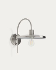 Kave Home Nuvira Wall Light in Light Grey Brushed Metal