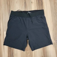 Ten Thousand Tactical Short Mens M Black Lined Running Gym Training 7”