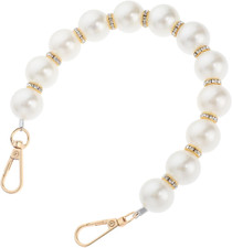 Pearl Bag Charm, Elegant Bead Pearl Handle Strap Chain Imitation Pearls Purse Ch