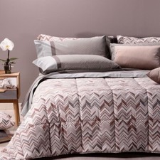 Piumone trapunta invernale Belmondo Caleffi in cotone tortora