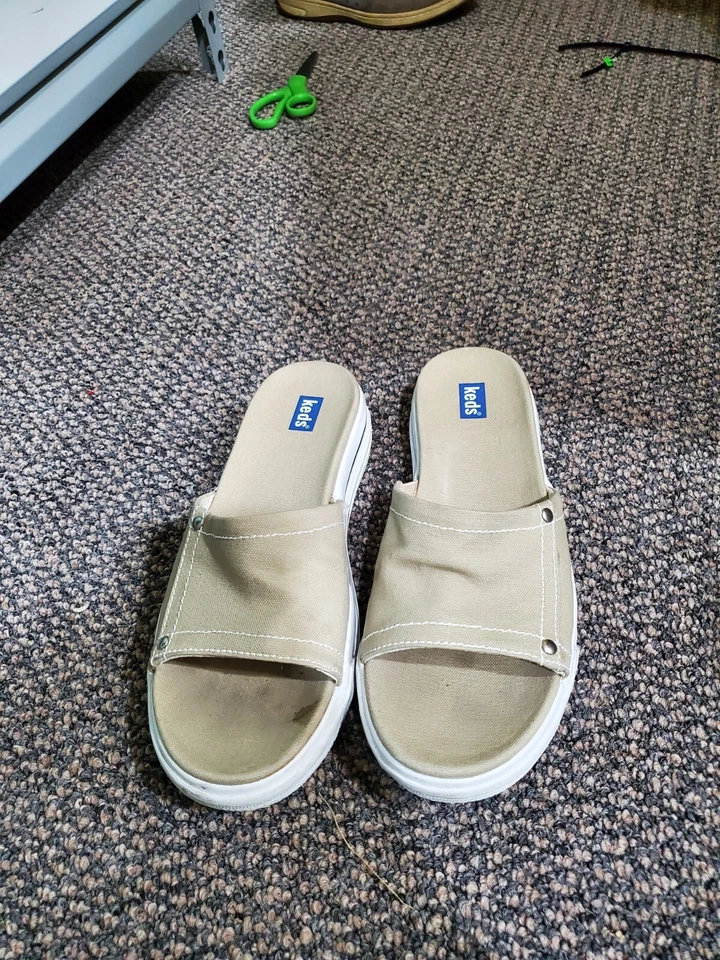 Keds Women's Beige/Tan Slide Open Toe Casual Sandal Size 7.5 - Image 3 of 4