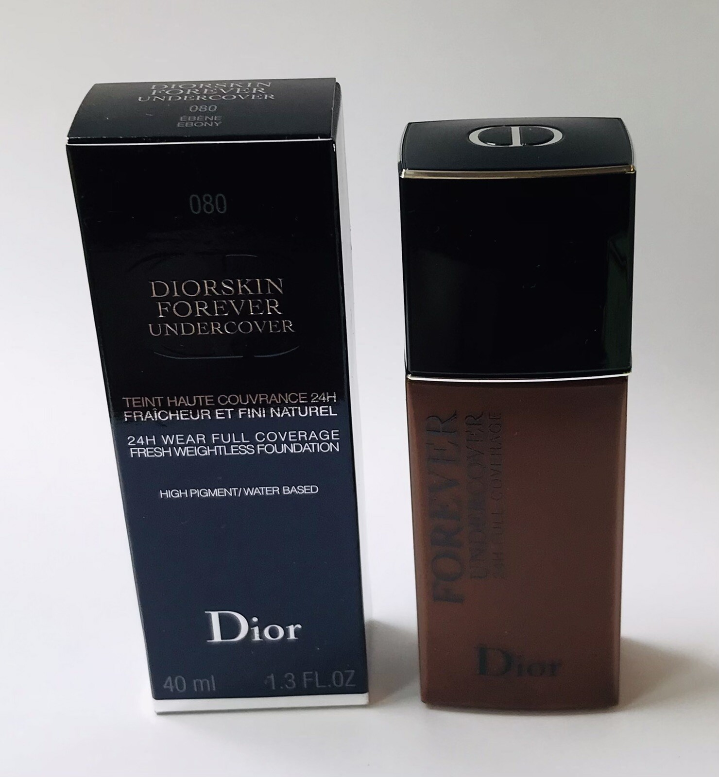 Dior Diorskin Forever Foundation 080 Ebony Undercover 24H Full Coverage