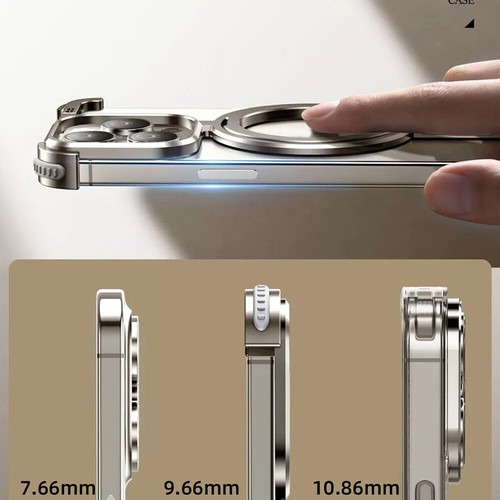 Rahmenlose Magnetische Metall Bumper Handyhülle für iPhone 15Pro Max 14 13 12 - Bild 8 von 40
