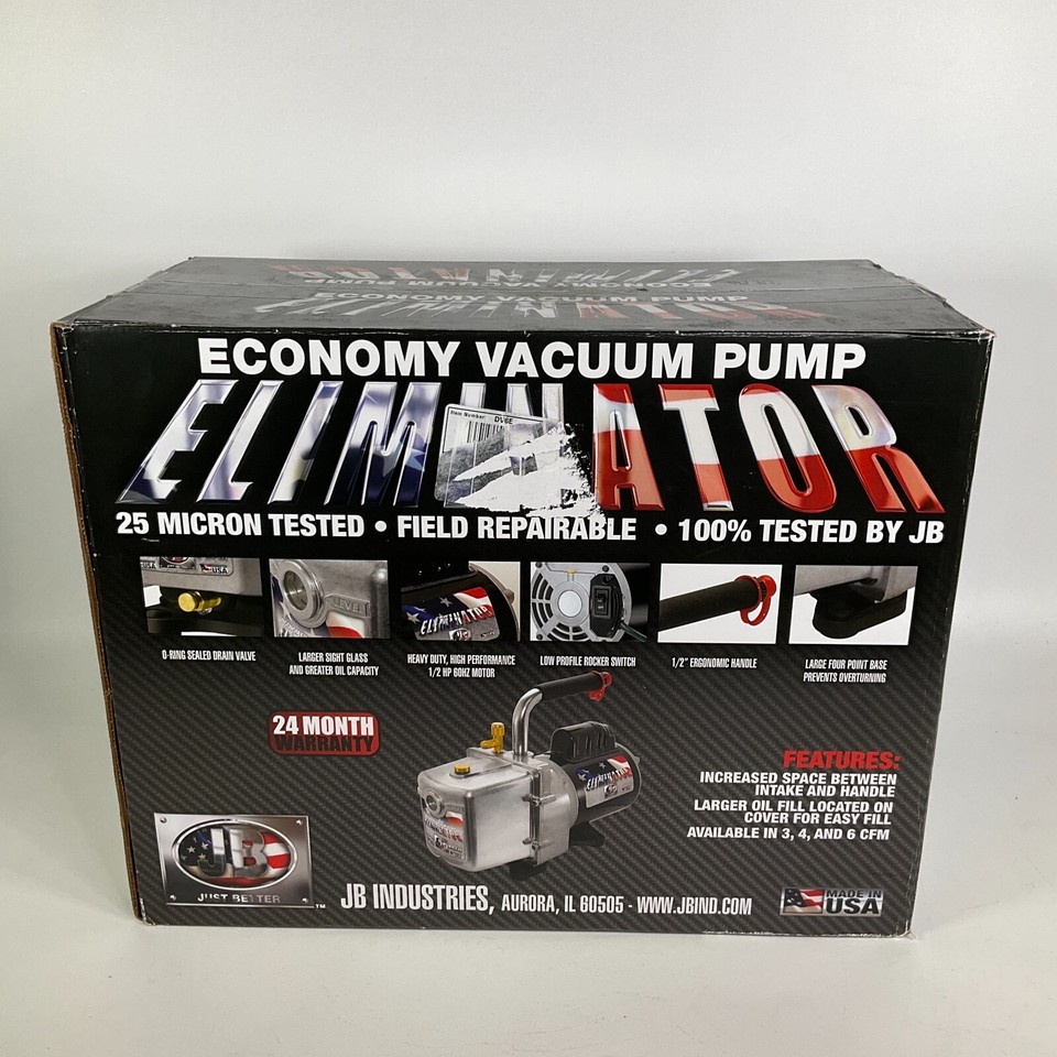 JB industries DV6E Economy Vacuum Pump 6 CFM Eliminator NEW eBay