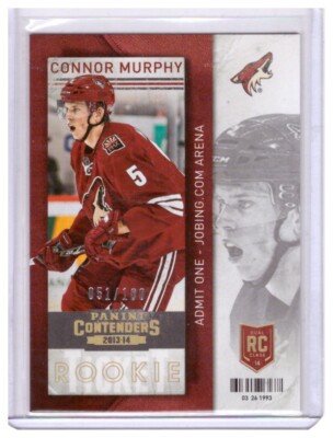 Connor Murphy 2013-14 Panini Contenders Rookie Gold Parallel Card #138 /100