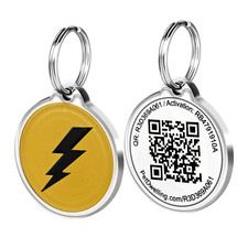 Pet Dwelling QR Code Pet ID Tag - Smart Dogs  Cats ID Tags, Free Profile Alerts