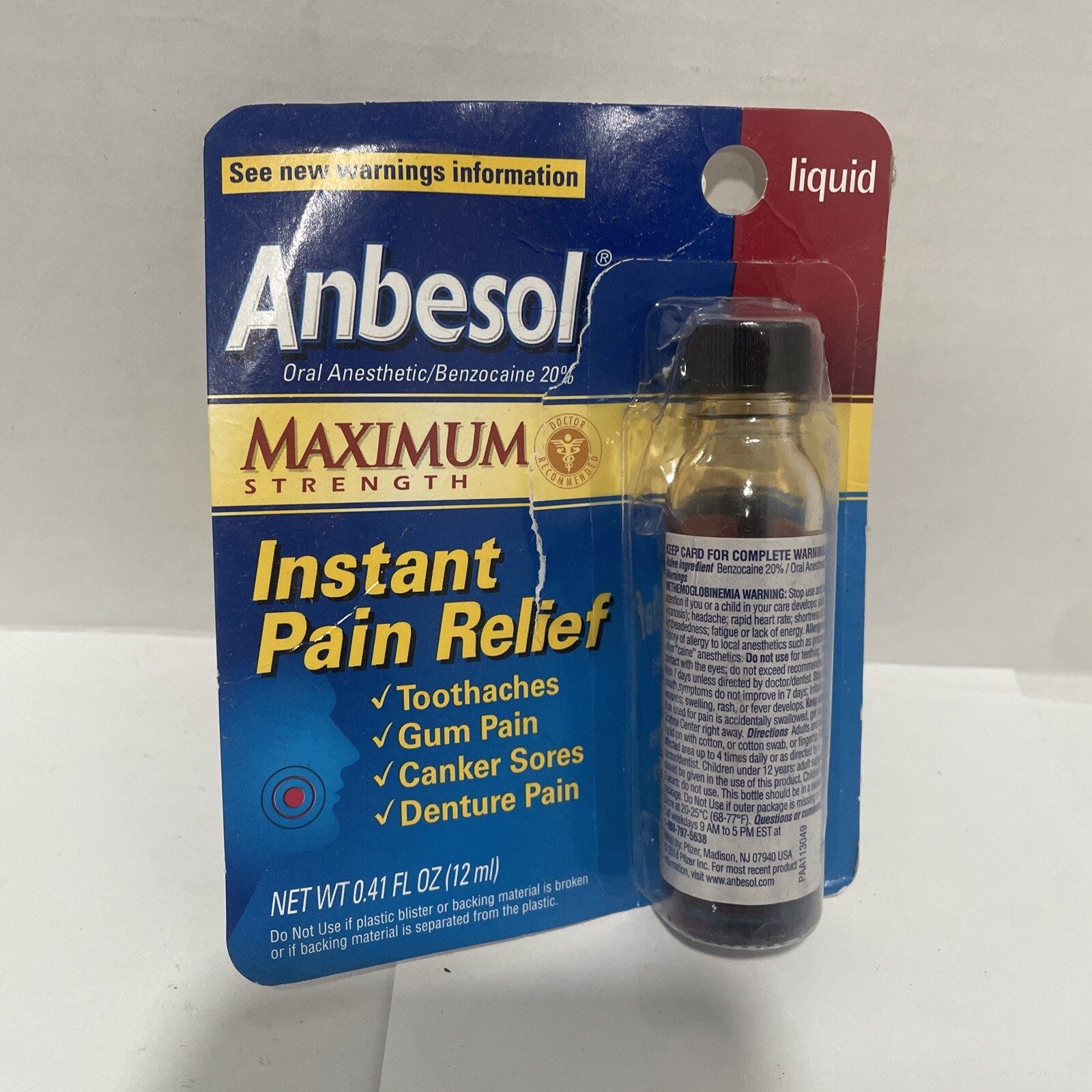 Anbesol Maximum Oral Anesthetic 20 Benzocaine Instant Toothache Pain Relief for sale online eBay