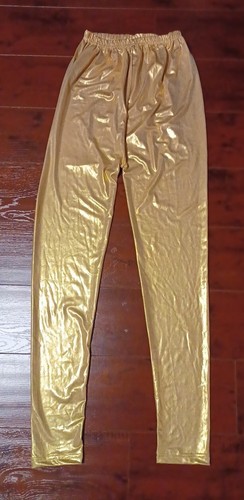 Eid SALE Pakistani Indian Girls Golden Streachable Tights Size S 