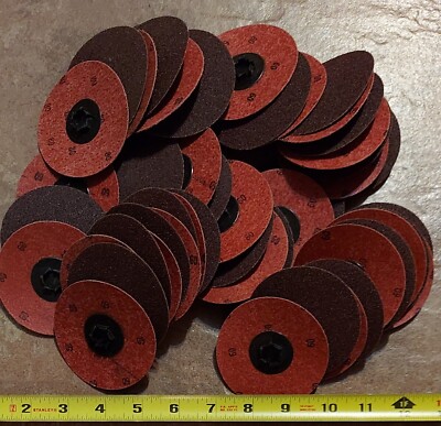 43 - 3'' Abrasive Discs 60 Grit Power Lock Quick Change metal wood grinding
