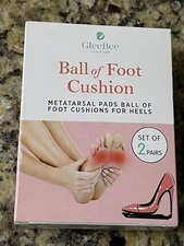 GleeBee  4 Pack Metatarsal Pads Ball of Foot Cushions Neuroma Pad Shoe Inserts