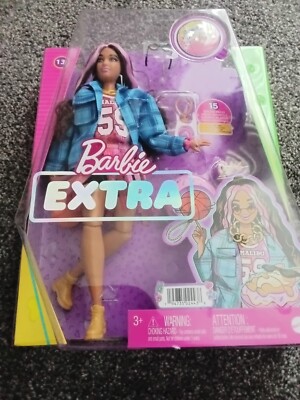 Barbie Curvy Extra # 13 Latina Malibu 2021, 15 Styling-Zubehörteile HDJ46 NEU